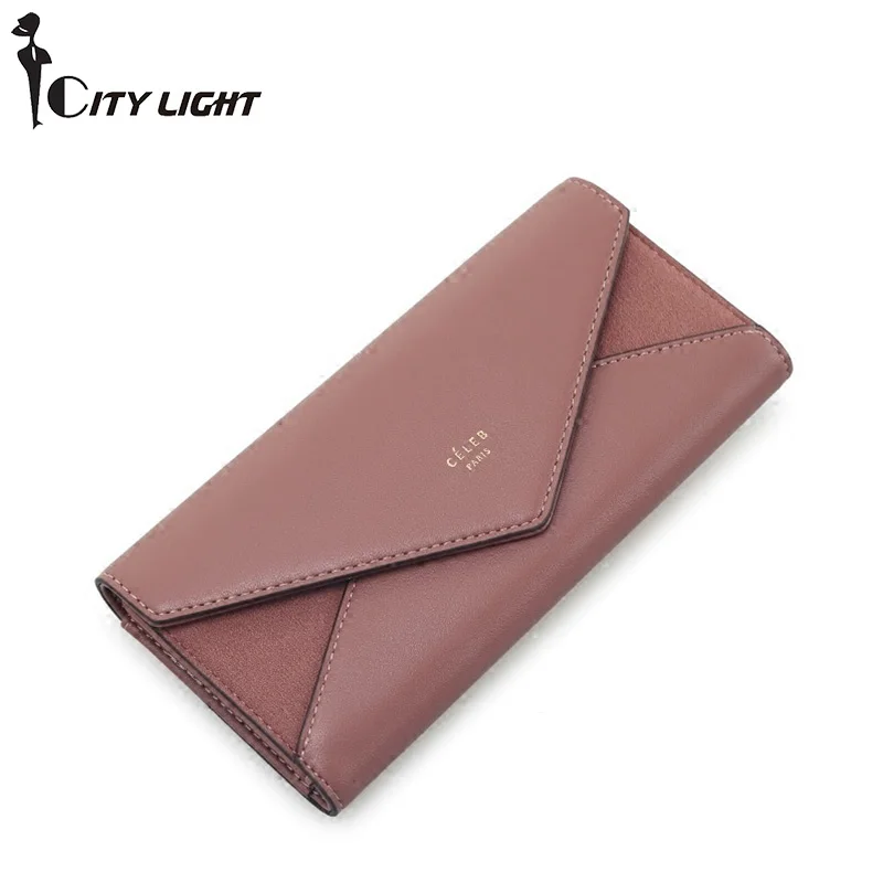  New Style Envelope Designer Clutch Wallets For Women Hasp Pocket To Coin Card Holder Female Purses 