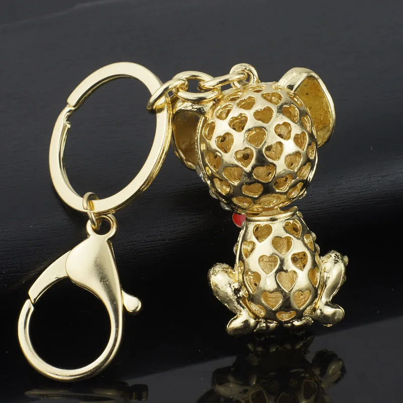 Dormon Dalmatian Dog Heart Pendant Crystal Handbag Keyrings Dormon Dalmatian Dog Heart Pendant Crystal Handbag Keyrings Keychains For Car Charm Trinket Women Bag Key