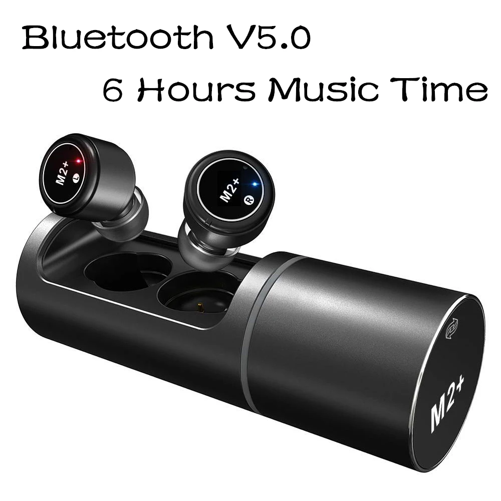 

Bluetooth 5.0 Earphone TWS Wireless Headphones Cordless Headphone Handsfree Earbuds Sport Earphones Headset with Mic Charger Box