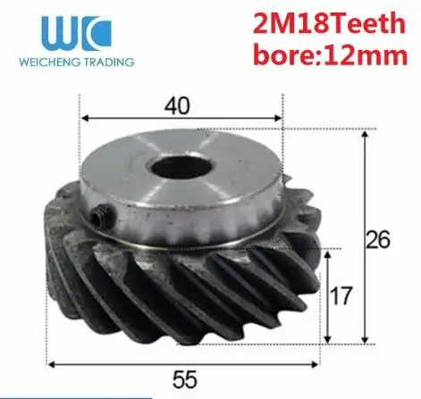 Спиральная точность зубчатых 2M 12 Зубы внутреннее отверстие 10/12/14/15 мм