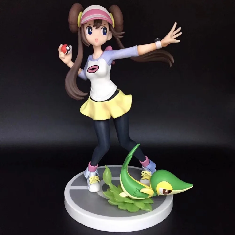 

2pcs/set 18cm Mei Snivy Pikachu go Pokeball Anime Action Figure PVC toys Collection figures for friend gift