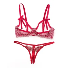 Сексуальный мусс, французский бюстгальтер, набор трусиков, Ультра тонкое женское нижнее белье, сексуальный кружевной бюстгальтер с вышивкой для девочек, розовый комплект нижнего белья, горячая распродажа