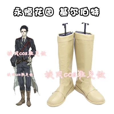 Violet Evergarden Gilbert Bougainvillea Cosplay Boots Shoes Halloween Party Custom Made Shoes Accessories