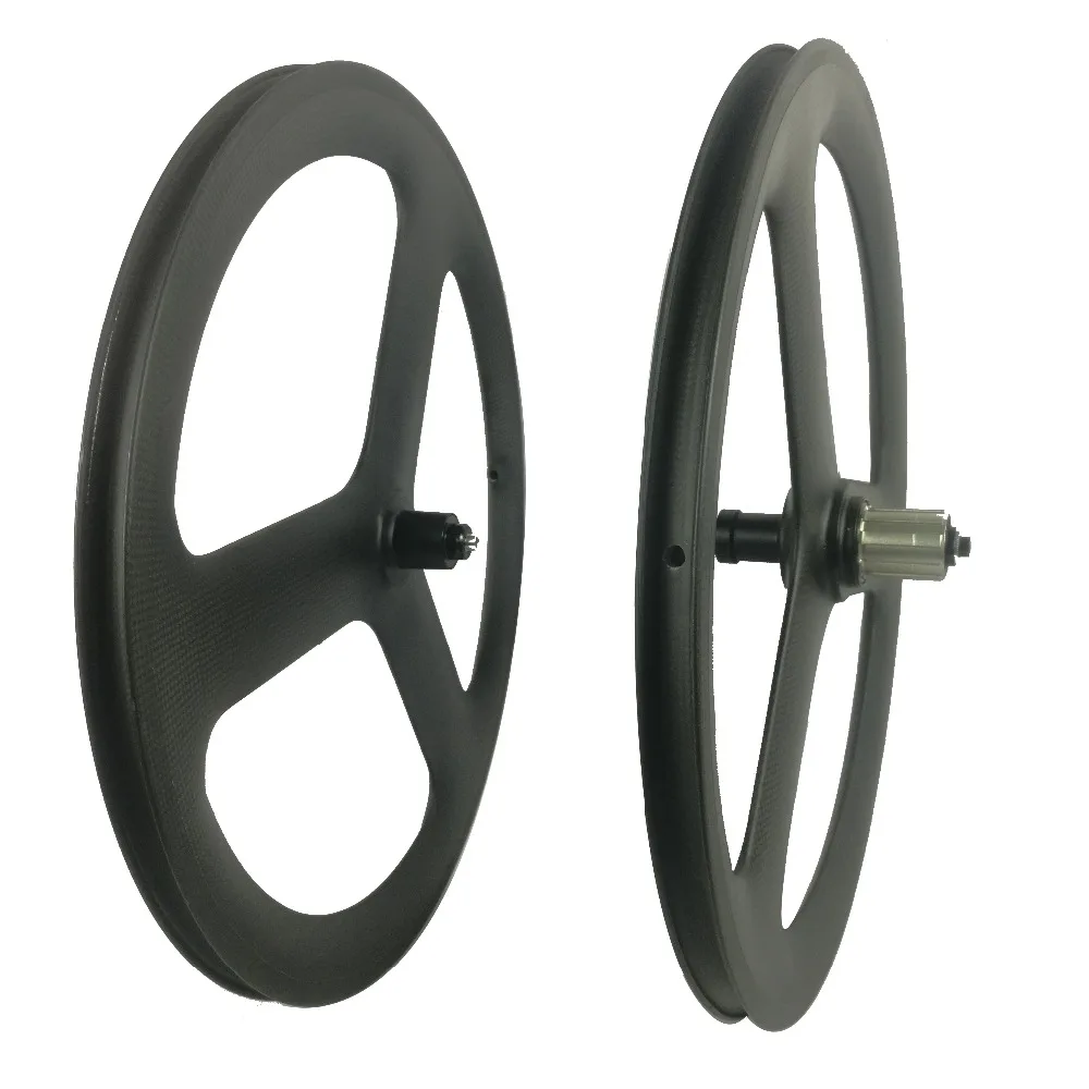 

new design 3 spoke 451 carbon wheels 451 tri spoke BMX carbon wheelset clincher wheels 11s fixed gear wheels