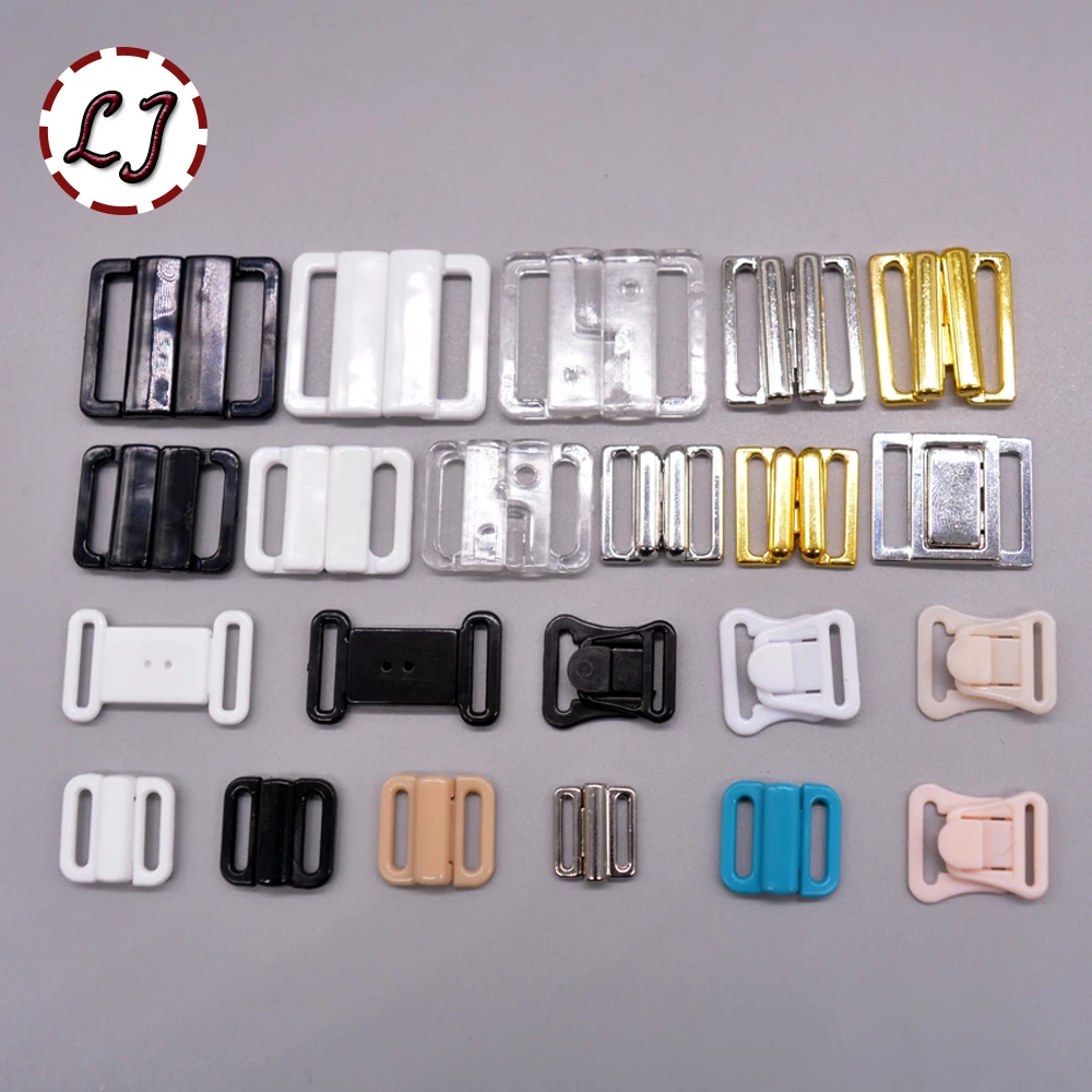 unids/lote, gancho de cierre de cinta rectangular de oro