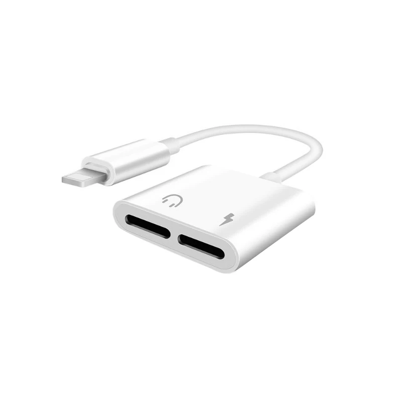 

Urijk 1pcs 2 In 1 IOS Device Universal Connector The Interface is Suitable For Charging And Listening to Songs at The Same Time