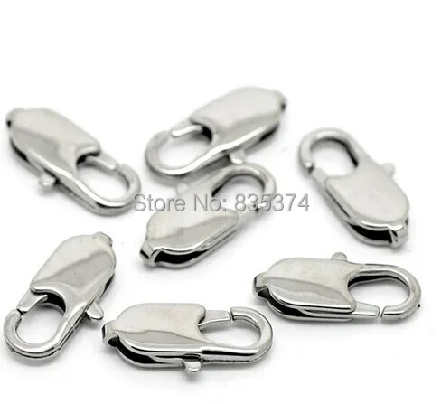 

11mm 316L Stainless Steel Rectangle Lobster Clasp Accessories Jewelry Findings For DIY Handmade Repair