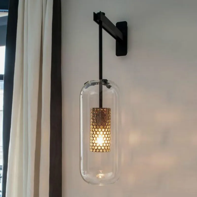Итальянский дизайн, настенный светильник, черный/золотой прикроватный светильник для спальни, зеркальный светильник, украшение для дома, настенные лампы для дома, современная ванная комната