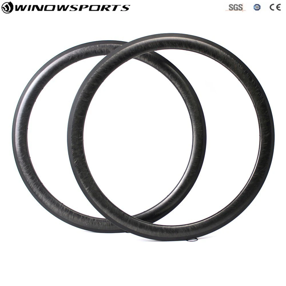 Cheap 2019 New Marble Surface 47mm Carbon Rim Basalt brake surface 27mm Wider Aero rims Tubeless Ready No Painting For 700c Road Bike 0