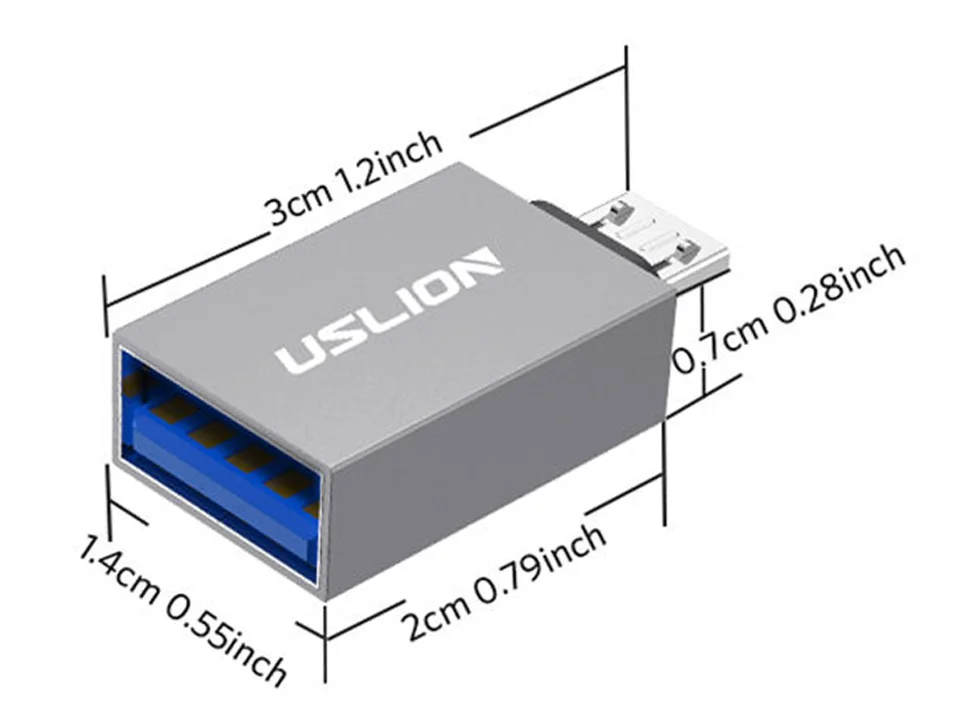 USLION OTG Micro USB адаптер OTG Micro USB к USB 3,0 конвертер кабель для передачи данных для телефона Android Мини адаптер для samsung Xiaomi