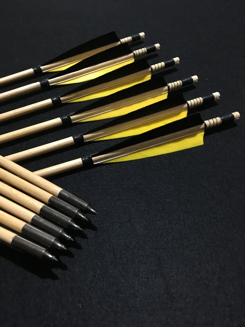 Деревянные стрелы для лука ручной работы 12 штук турецкое перо Longbow|feathers turkey|feather