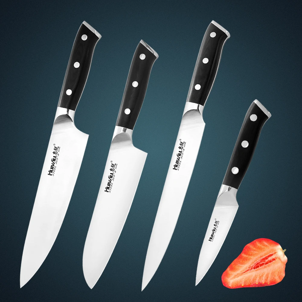  New Huiwill High quality Japanese AUS-8 Stainless Steel Kitchen Chef knife Slicing Santoku Kitchen  - 32838443051
