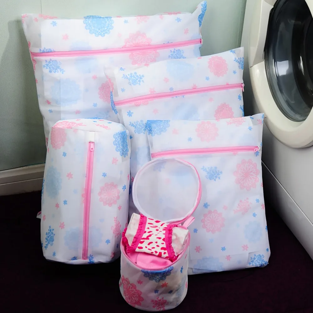 Zippered Foldable Laundry Bag Underwear Clothes Bra Socks Laundry