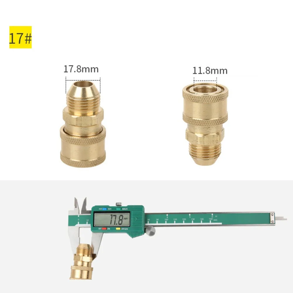1/" быстроразъемный соединитель, адаптер для мытья автомобиля, соединитель для мойки под давлением 15~ 19# для мойки автомобиля, быстроразъемный садовый шланг