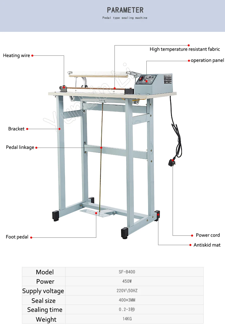 Ножка с педальным механизмом пластиковый герметик для сумок термопакет Уплотнительная Машина усадка оборудование экономичная упаковка инструмент