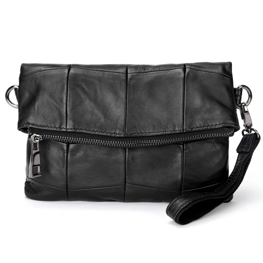 2019 ESUFEIR العلامة التجارية جلد طبيعي المرأة حقيبة ساعي خليط جلد الغنم حقيبة كتف المرأة Crossbody حقيبة اليومية مخلب