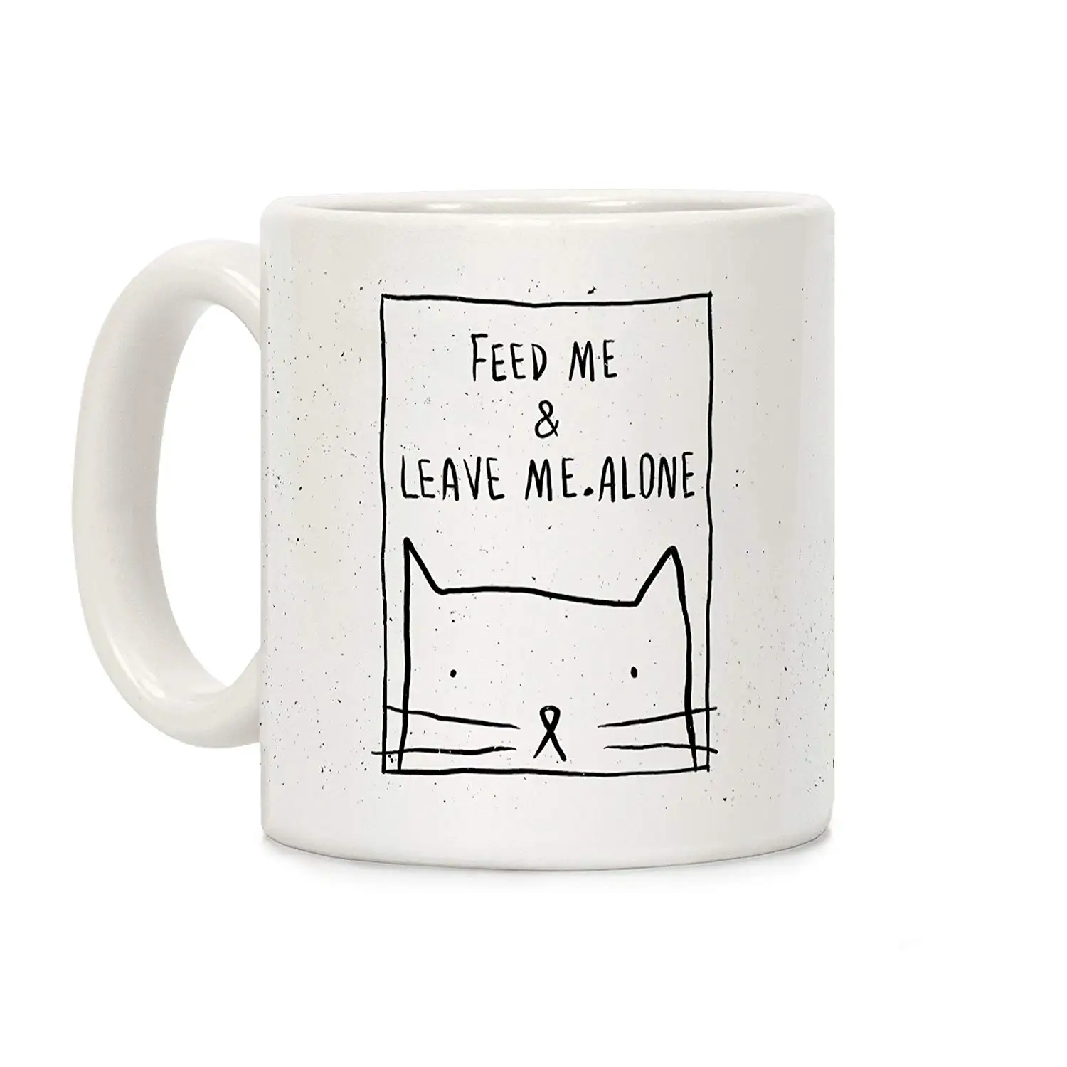Feed Me And Leave Alone White 11 Ounce Ceramic Coffee Mug |