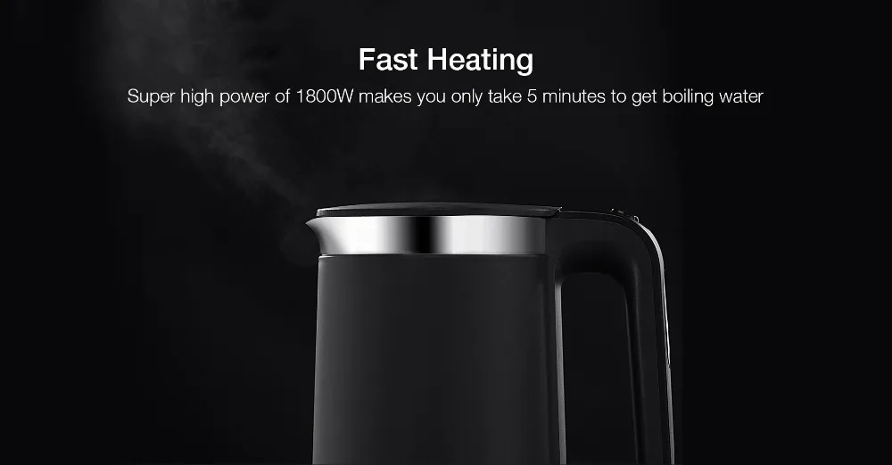 MI Mijia VIOMI 1.5L умный постоянный Tmeperatue Электрический чайник с европейской вилкой, чайник для быстрого кипячения, бутылка для воды для MiHome APP