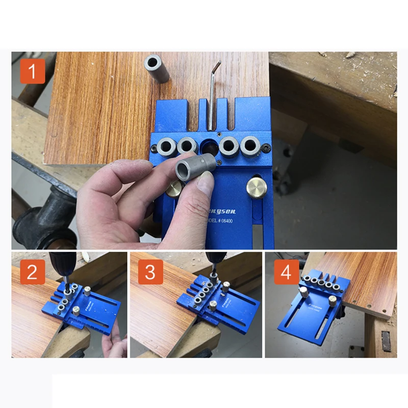 08400 бревенчатый Дырокол комбо/тройной Дырокол локатор для деревообработки сверлильный направляющий набор Деревообрабатывающие инструменты DIY