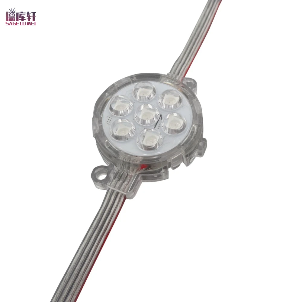 200 шт. DC24V 16703/1908 IC 7 светодиодов 50 мм светодиодные цифровые пиксельные экранные