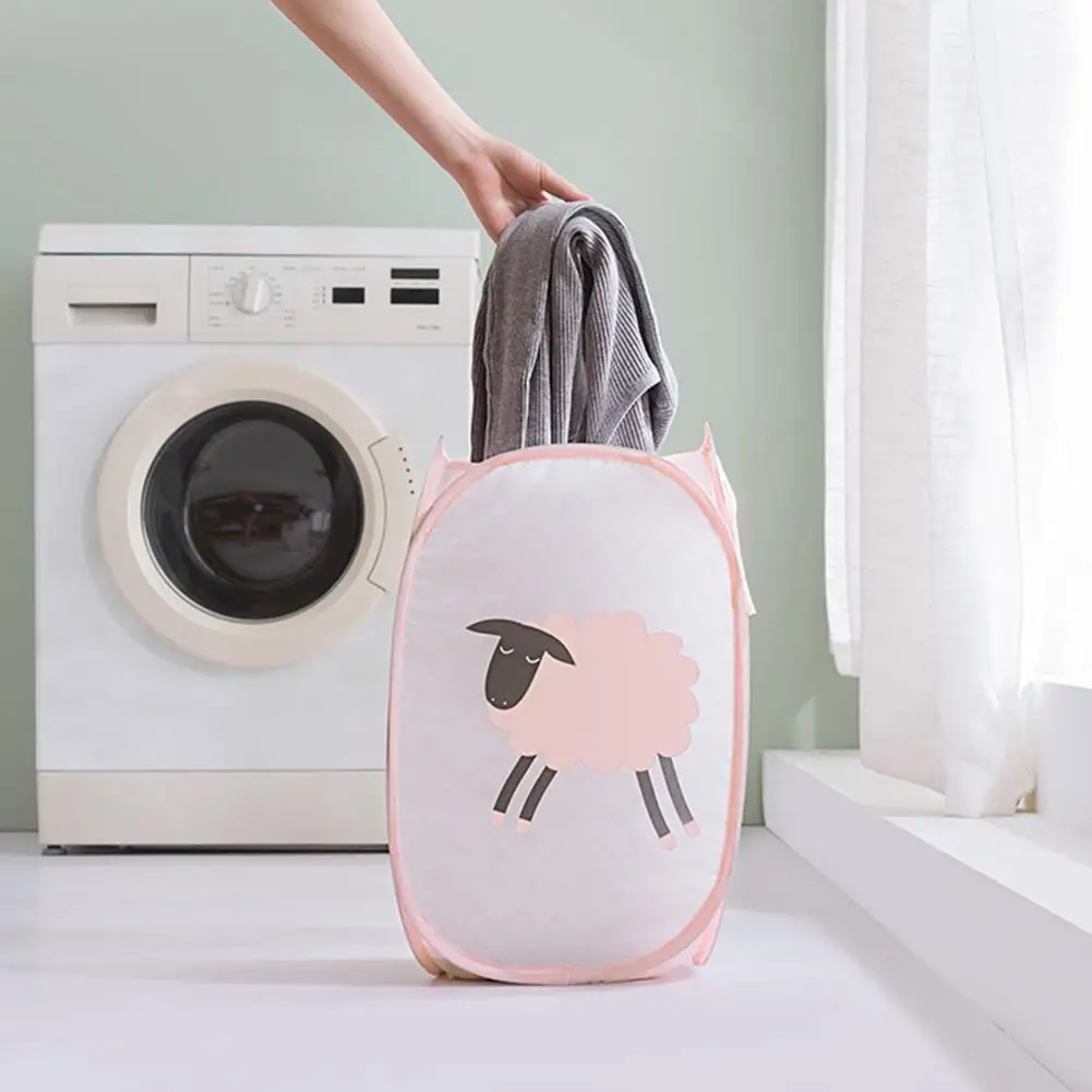 

Sheep Elephant Large Laundry Basket Dirty Clothes Toy Folding Storage Bucket