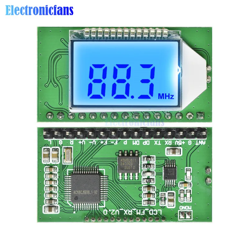 Diymore цифровой fm-радио передатчик/приемник модуль PLL lcd 87-108MHZ Беспроводной микрофон стерео плата Цифровое шумоподавление