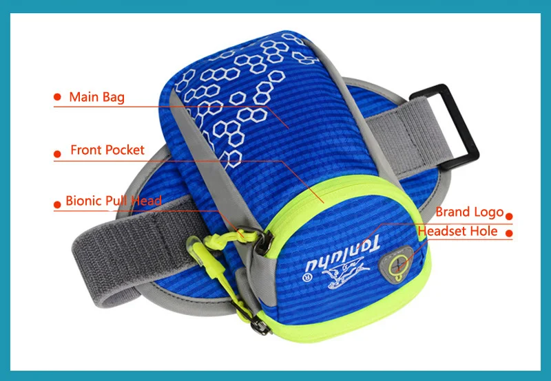 Tanluhu 6in уличная спортивная сумка для бега для упражнений фитнеса Регулируемая водонепроницаемая сумка для телефона многоцветная