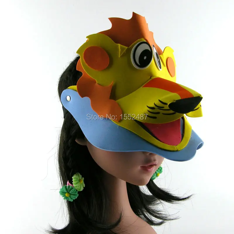 4pcs/lot Freeshipping EVA foam party hat of Lion shape for kids, Kindergarten performance props