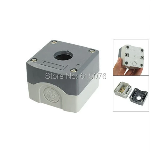 

1 hole Gray Plastic 22mm Dia Hole Push Button Switch Control Station Box