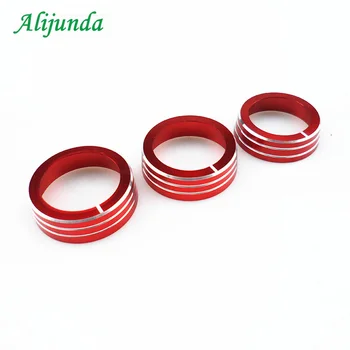 

3pcs/set Car Air Conditioning Multimedia Speaker Volume Button Ring Decoration Ring for VW CC Magnum Passat Tiguan