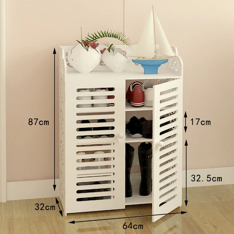 European Style Multi-layer Shoe Rack Flower Shoe Shelf Dustproof Shoes Storage Cabinet DIY Shoe Organizer Luxury Furniture