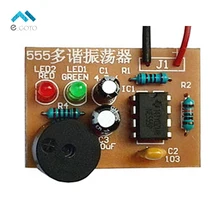 DIY Kit 555 multibrator suite NE555 нестабильной цепи Практические электронные производства Training двойной светодиодной вспышкой Запчасти