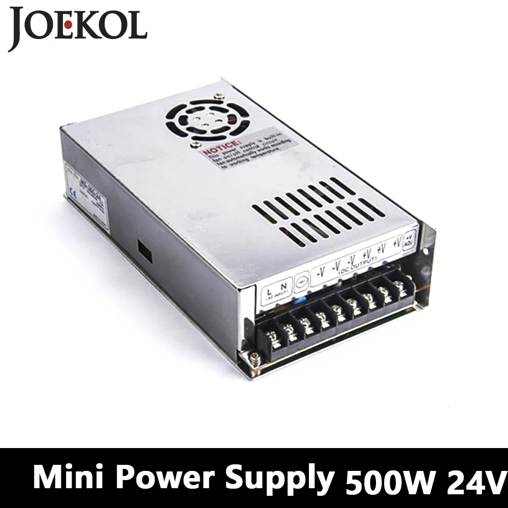 

Mini type switching power supply 500W 24v 20.8A,Single Output ac dc converter for Led Strip,AC110V/220V Transformer to DC 24V