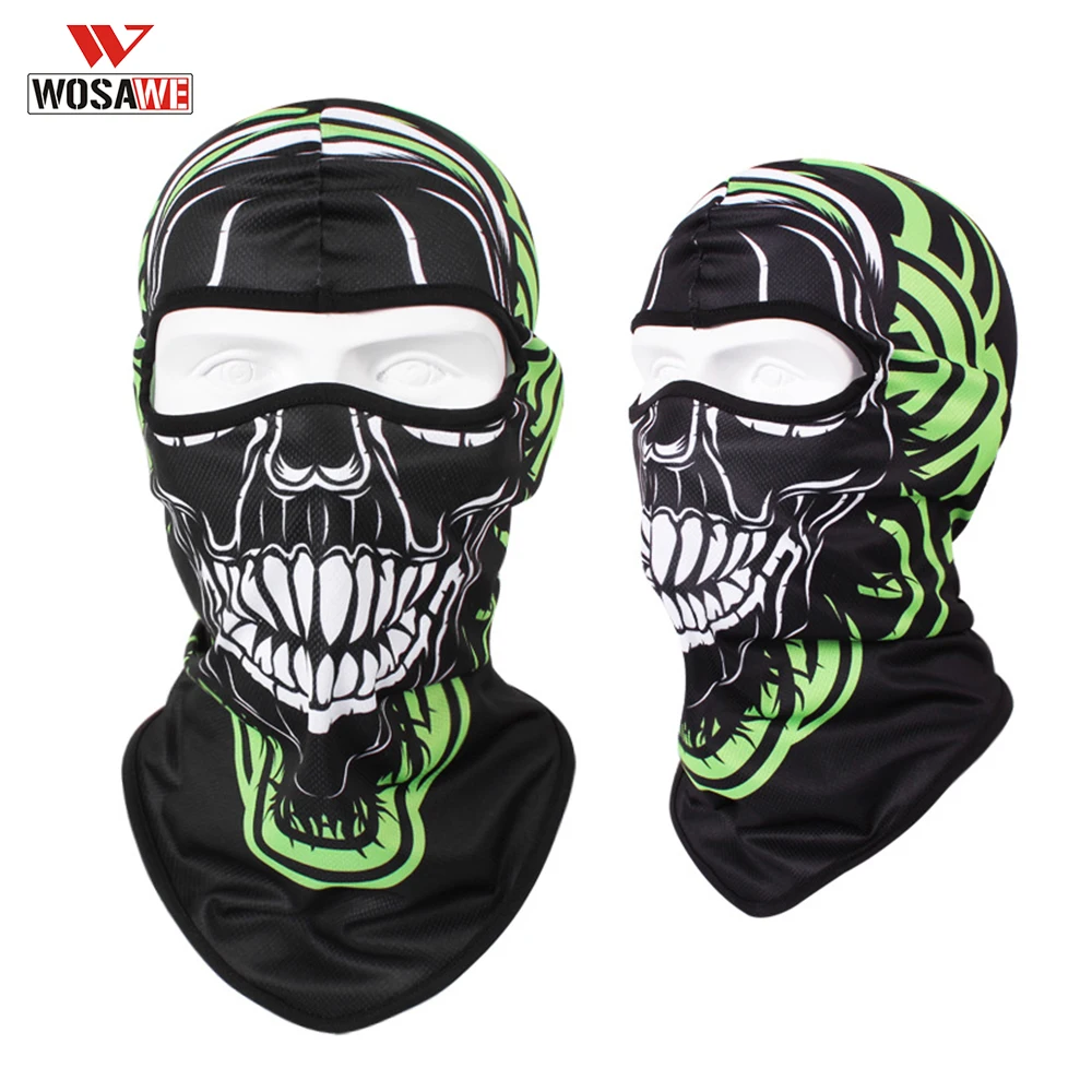 

WOSAWE Motorcycle Masks Balaclava Face Shield Mask Skull Full Face Mask Scarf Masque Moto Breathable Balacrava Ciclismo Cycling