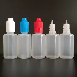 30 мл PE пустой флакон-капельница с подделать восковыми Кепки Пластик иглы бутылка для электронной сигареты E жидкого масла бутылка 1000 шт