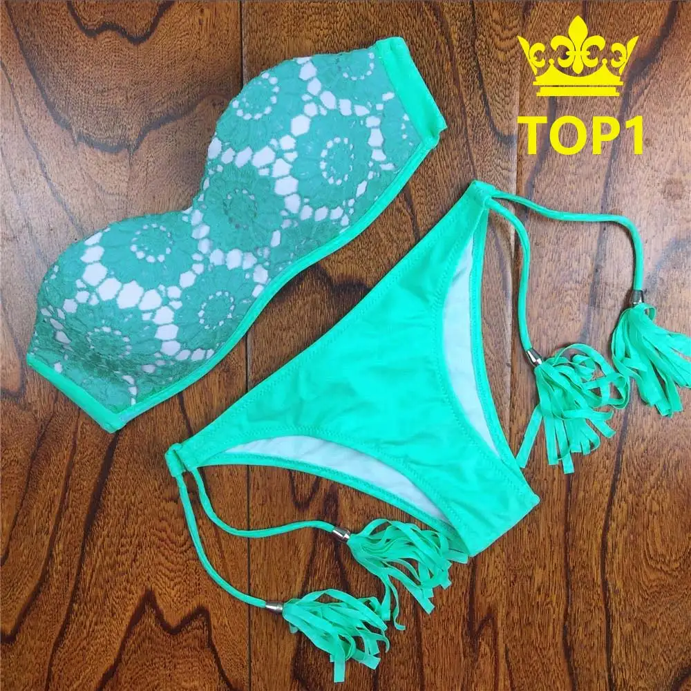 2018 Brazilian Bikini Women Crochet Lace Swimsuit Sexy Bathing Suit Swimwear Bandeau Bikinis Set Biquine Maillot De Bain 2018 Brazilian Bikini Women Crochet Lace Swimsuit Sexy Bathing Suit Swimwear Bandeau Bikinis Set Biquine Maillot De Bain