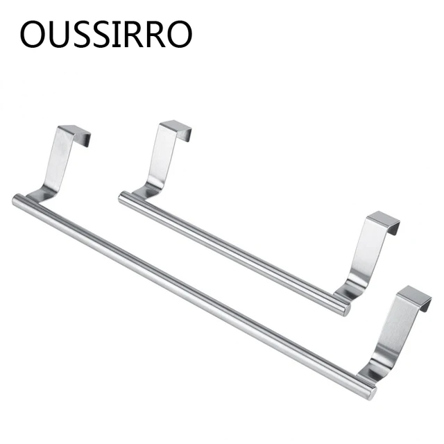 Best Offers Stainless Steel Towel Bar Holder Kitchen Cabinet Cupboard Door Hanging Rack Storage Hook Accessories Towel Storage Holder23/36cm