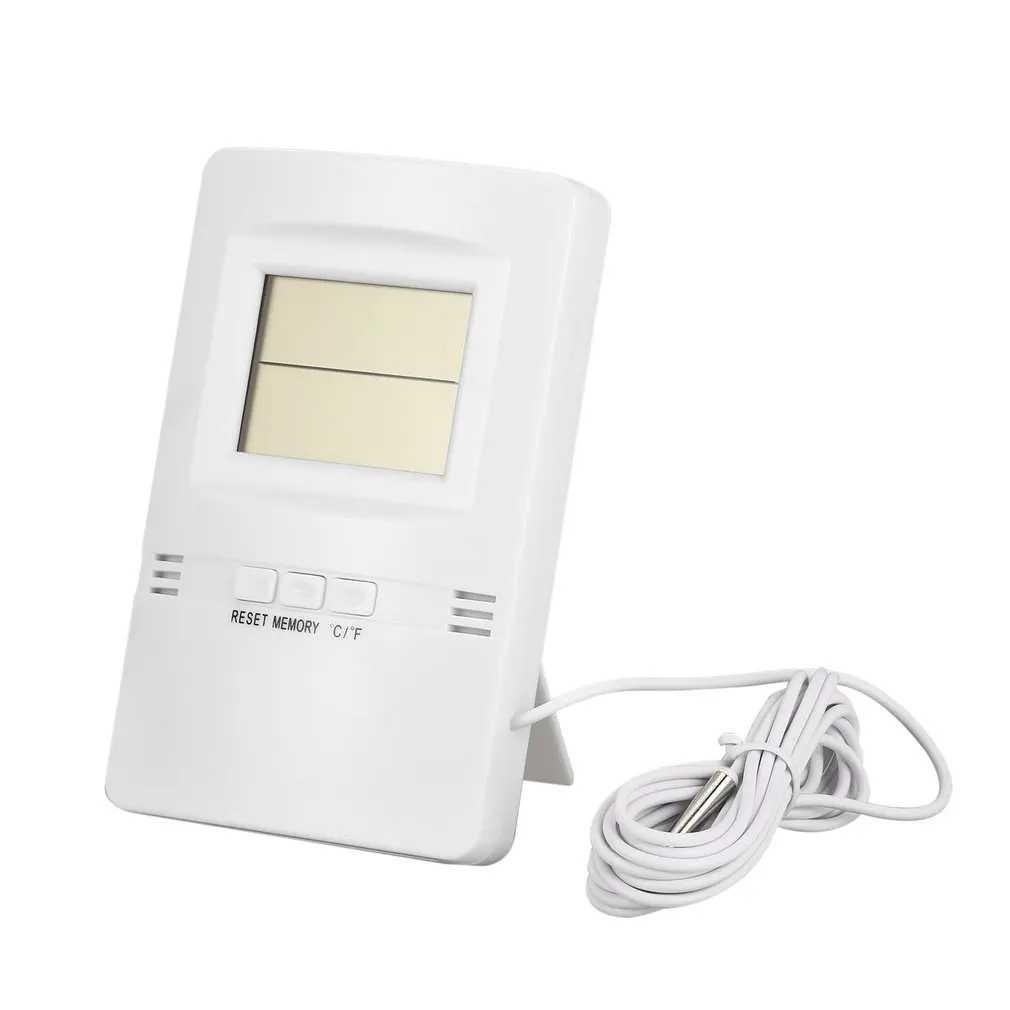 

2 In 1 Digital Thermometer Mini Temperature Meter LCD Display Room Indoor Outdoor -10-50C Measurement for Freezer with Sensor