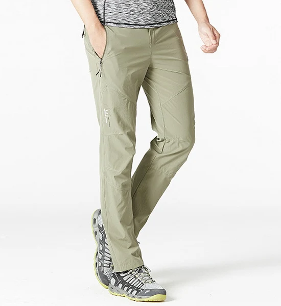 LOMAIYI фирменные Стрейчевые мужские быстросохнущие повседневные брюки, мужские летние дышащие брюки, тонкие серые спортивные штаны, модные мужские брюки AM228 - Цвет: light army green