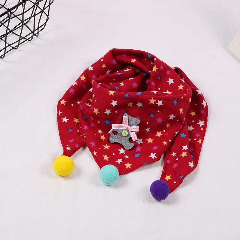 Детские треугольные шарфы, осенне-зимний детский шарф из хлопка и льна для мальчиков и девочек, чистый цвет, волшебный шейный платок, детский модный шарф на шею