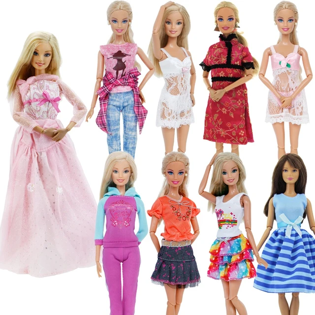 Tenue de poupée Barbie faite à la main, vêtements quotidiens décontractés,  chemisiers, pantalons de Sport, mignons