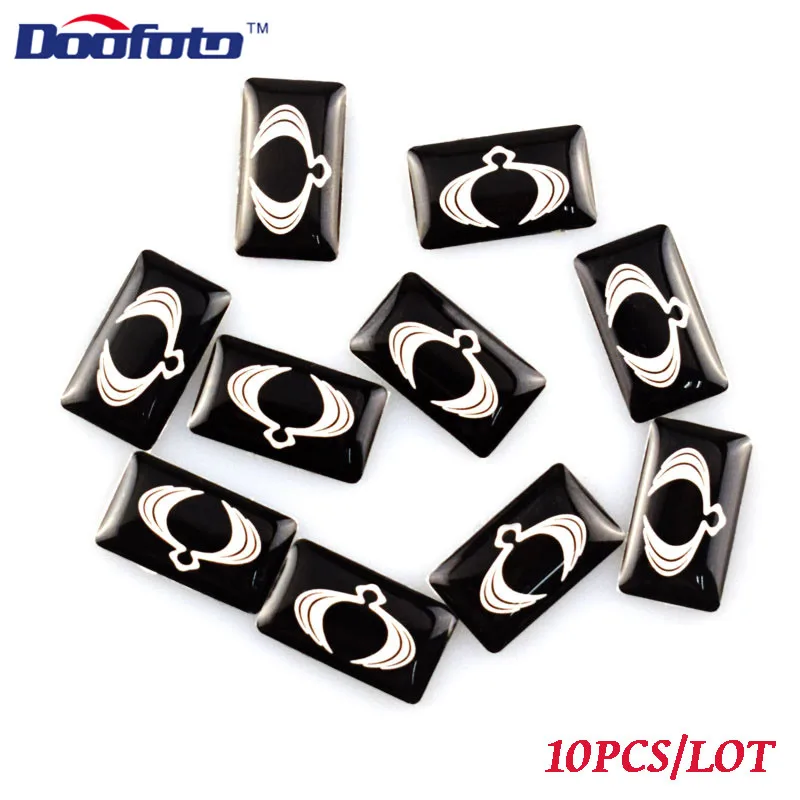 

Doofoto Excellent Car Styling Decor Epoxy Resin Badge Steering Wheel Stickers Case For Ssangyong Kyron Rexton Auto Emblem 10Pcs
