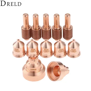 

DRELD 12pcs/set Nozzle 120931+Electrode 120926+Shield 120929 For Plamsa Cutting Torch Consumables 1000 1250 1650 RT60 RT80