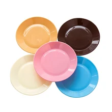 5 pièces assiettes Plates rondes en plastique Dessert apéritif assiettes Snack fruits bonbons noix plateaux(China)