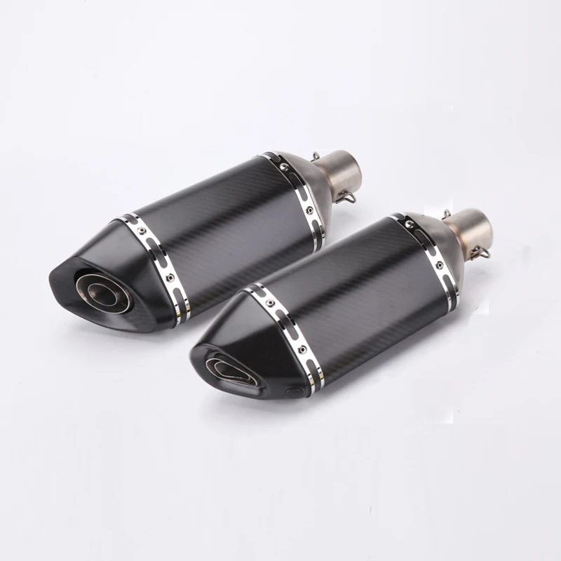 

Length 360mm ID:51mm Carbon Fiber Motorcycle Exhaust Muffler Pipe With Silencer Case For CB600 MT07 YZF DUKE FZ6 ATV Dirt Bike