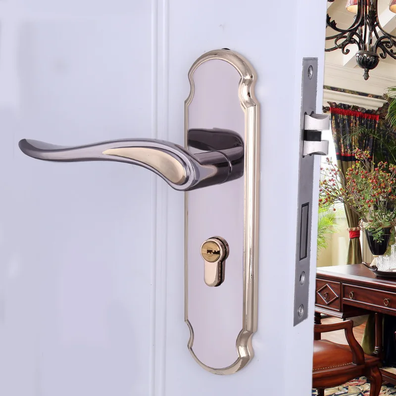 

Padlock Cadeado Manufacturers Selling High-end Indoor Door Lock Zinc Alloy Titanium Black Hand Hardware Locks Wholesale. 628-67