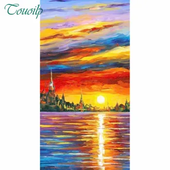 

abstract 5D DIY Diamond Painting Sky Oil Painting Diamond Embroidery Colourful Abstract Painting Full Rhinestone Cross Stitch