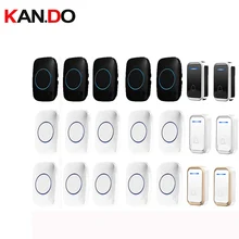 Колокольчик наборы 2 излучатель 5 приемник беспроводной дверной звонок комплект на 110-220 В дверной звонок ip44 300 м двери звонок дверной кольцо для дома