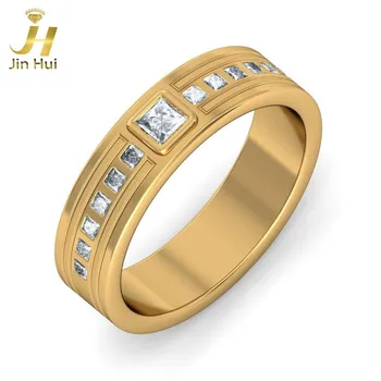 

Jinhui Men The Apollo Ring for him Solid 18K Yellow 750 Gold 0.482CT Natural Diamond Jewelry Free Engraving
