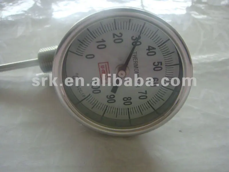

Industrial bimetal thermometer with universal angle ,SS304 Case 0 to 100C